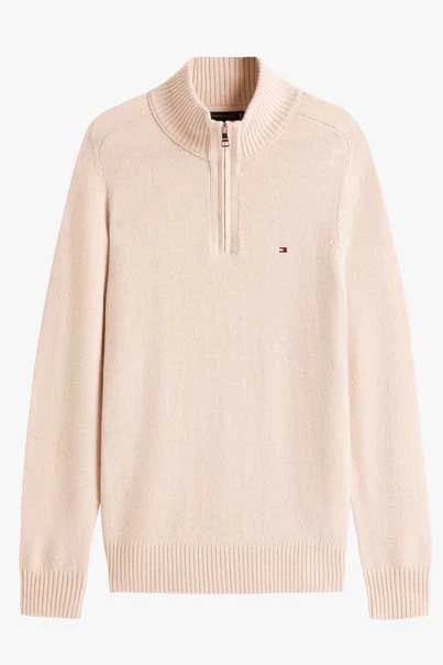 TOMMY HILFIGER LAMBSWOOL ZIP MOCK