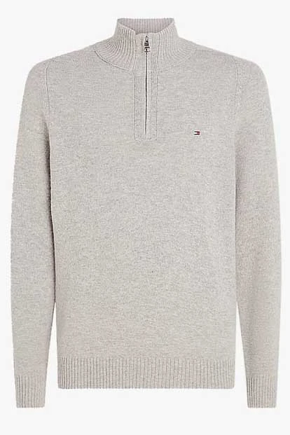 TOMMY HILFIGER LAMBSWOOL ZIP MOCK