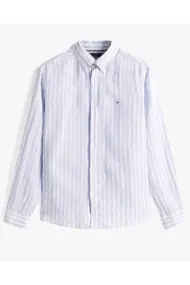 TOMMY HILFIGER LINEN ESSENTIAL STRIPE RF SHIRT