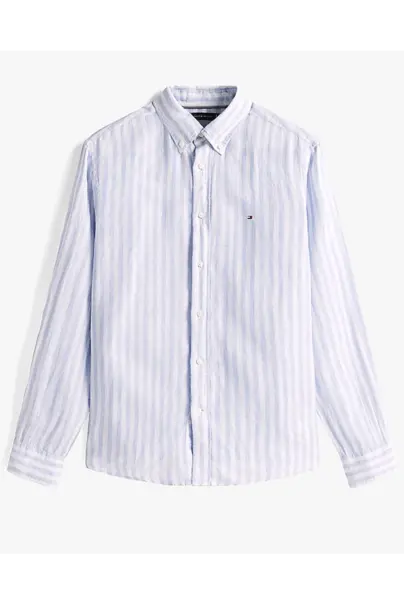 TOMMY HILFIGER LINEN ESSENTIAL STRIPE RF SHIRT