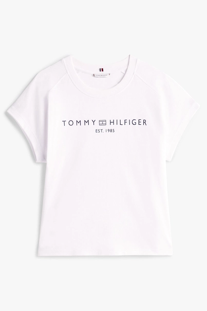 TOMMY HILFIGER MODERN CAP SLV CORP LOGO TEE