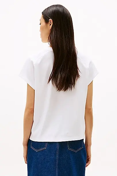 TOMMY HILFIGER MODERN CAP SLV CORP LOGO TEE
