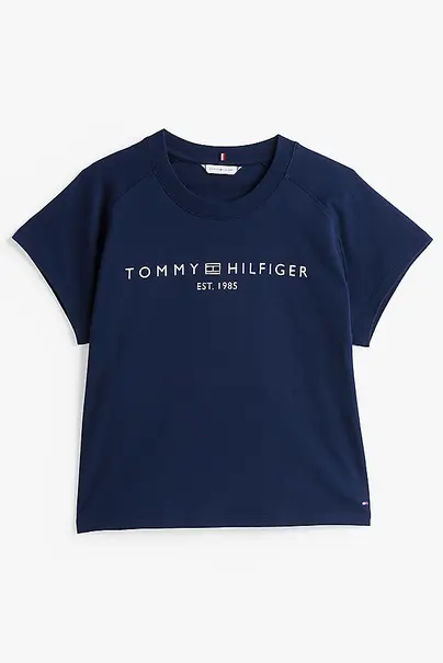 TOMMY HILFIGER MODERN CAP SLV CORP LOGO TEE