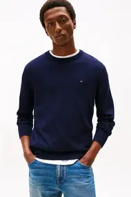 TOMMY HILFIGER PIMA ORG CTN CASHMERE CREW NECK