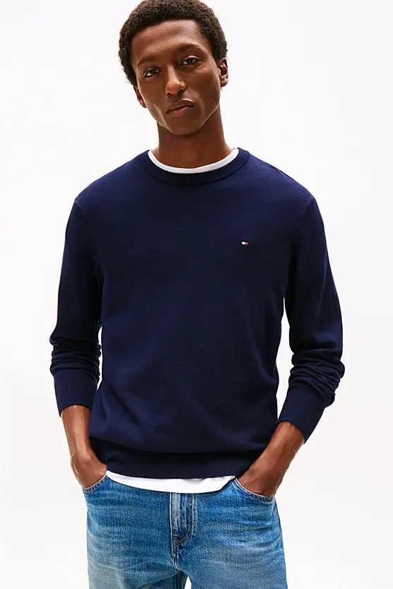 TOMMY HILFIGER PIMA ORG CTN CASHMERE CREW NECK