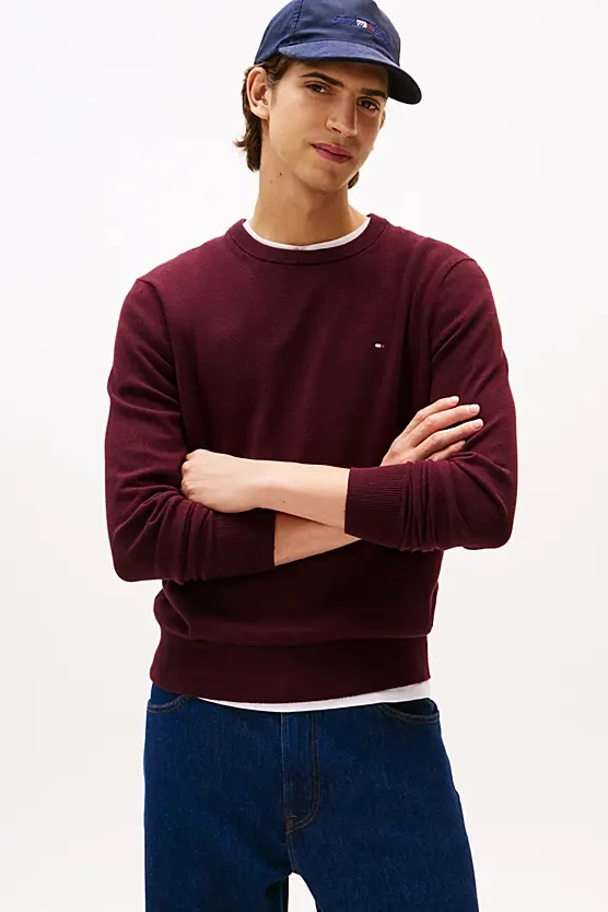 TOMMY HILFIGER PIMA ORG CTN CASHMERE CREW NECK