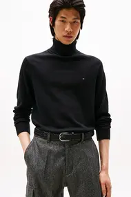 TOMMY HILFIGER PIMA ORG CTN CASHMERE ROLL NECK