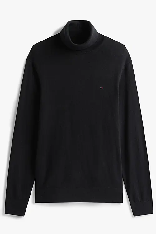 TOMMY HILFIGER PIMA ORG CTN CASHMERE ROLL NECK