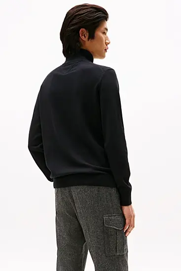 TOMMY HILFIGER PIMA ORG CTN CASHMERE ROLL NECK
