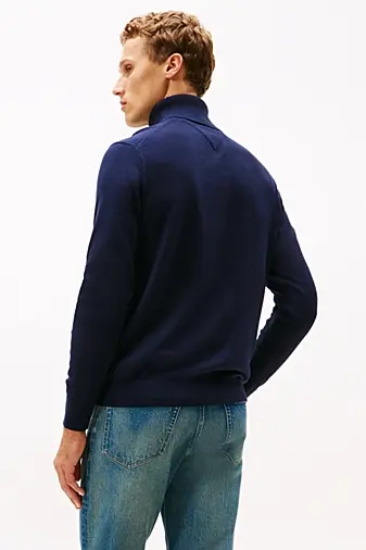 TOMMY HILFIGER PIMA ORG CTN CASHMERE ROLL NECK