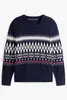 TOMMY HILFIGER PLACED FAIRISLE WOOL BLEND CREW