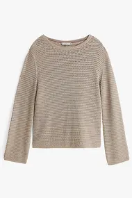 TOMMY HILFIGER POINTELLE CROCHET OPEN-NK SWT