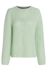 TOMMY HILFIGER POINTELLE CROCHET OPEN-NK SWT