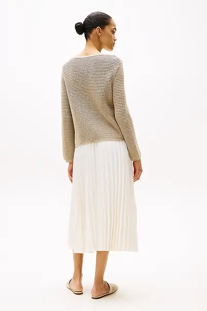 TOMMY HILFIGER POINTELLE CROCHET OPEN-NK SWT