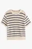 TOMMY HILFIGER POINTELLE CROCHET SS C-NK SWT