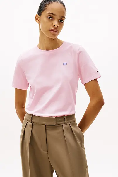 TOMMY HILFIGER REG CONTRAST FLAG SS TEE