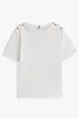TOMMY HILFIGER REG STRIPE GOLD BTN C-NK SS