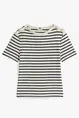 TOMMY HILFIGER REG STRIPE GOLD BTN C-NK SS