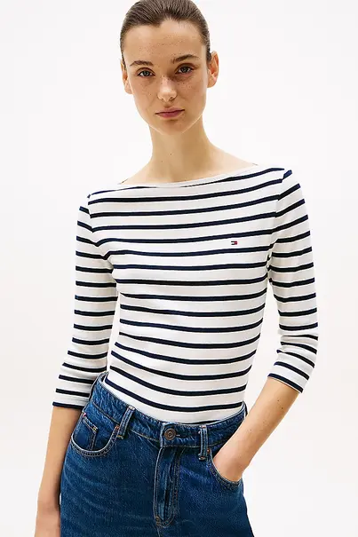 TOMMY HILFIGER SLIM CODY BOAT-NK 3/4 SLV