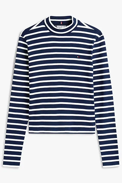 TOMMY HILFIGER SLIM CODY MOCK-NK LS