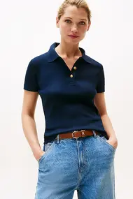 TOMMY HILFIGER SLIM GOLD BUTTON POLO SS