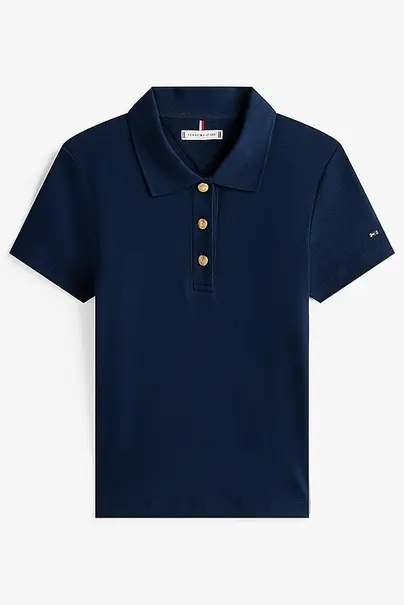 TOMMY HILFIGER SLIM GOLD BUTTON POLO SS