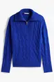 TOMMY HILFIGER SOFT WOOL CABLE 1/2 ZIP LS SWT