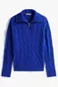 TOMMY HILFIGER SOFT WOOL CABLE 1/2 ZIP LS SWT