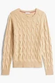 TOMMY HILFIGER SOFT WOOL CABLE C-NK LS SWT