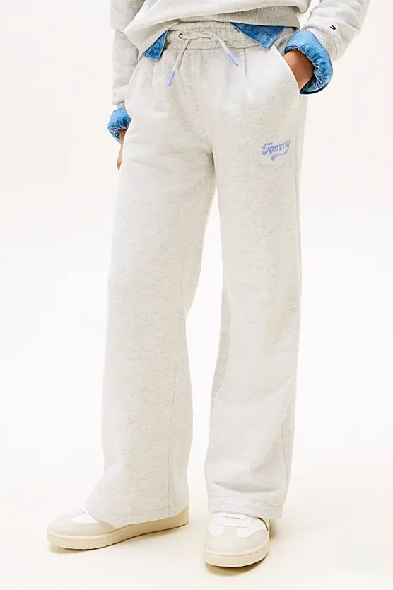 TOMMY HILFIGER WIDE LEG VARSITY FLOCK SWT PANTS