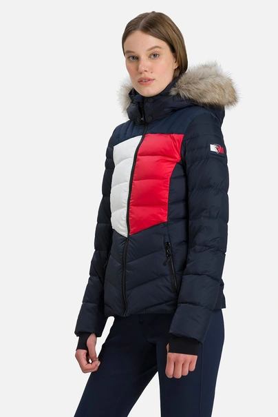 TOMMY HILFIGER X ROSSIGNOL W FLAG E-FUR DOWN JKT