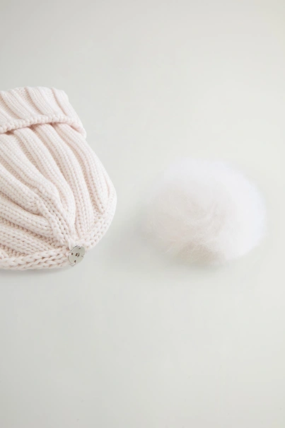 WOOLRICH BEANIE CASHMERE POM-POM