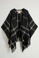 WOOLRICH BRUSHED ALPACA CHECK CAPE