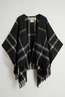 WOOLRICH BRUSHED ALPACA CHECK CAPE