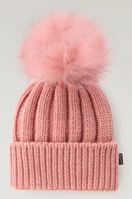 WOOLRICH CASH POM POM JR BEANIE