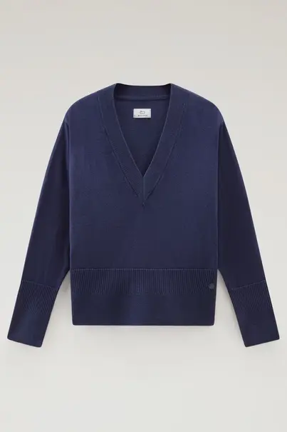 WOOLRICH COTTON CASHMERE V-NECK