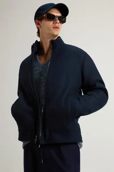 WOOLRICH KNITTED WOOL LEWIS BOMBER