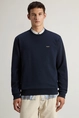 WOOLRICH LOGO INTERLOCK CREWNECK