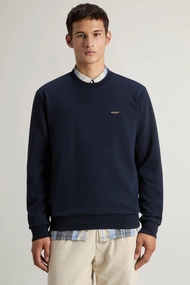 WOOLRICH LOGO INTERLOCK CREWNECK