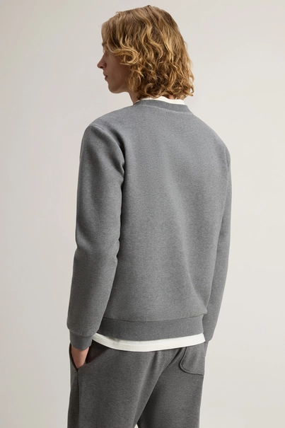 WOOLRICH LOGO INTERLOCK CREWNECK