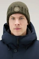 WOOLRICH MERINO WOOL LOGO BEANIE