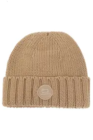 WOOLRICH MERINO WOOL LOGO BEANIE