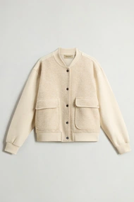 WOOLRICH MIXED FLEECE BOMBER