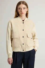 WOOLRICH MIXED FLEECE BOMBER