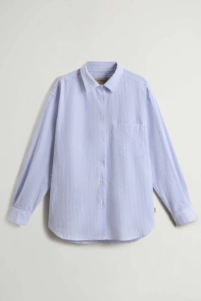 WOOLRICH SEERSUCKER COTTON SHIRT