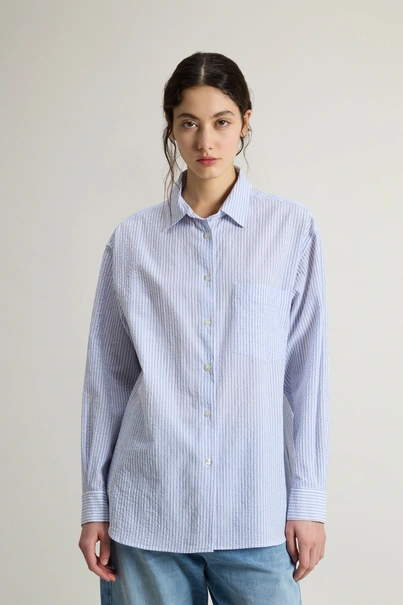WOOLRICH SEERSUCKER COTTON SHIRT