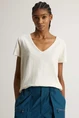 WOOLRICH SLUB COTTON V-NECK