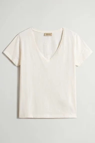 WOOLRICH SLUB COTTON V-NECK