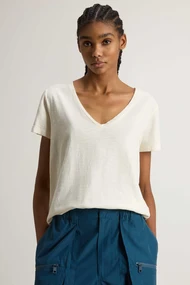 WOOLRICH SLUB COTTON V-NECK