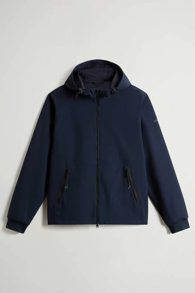 WOOLRICH SOFT SHELL FULL-ZIP HOODIE
